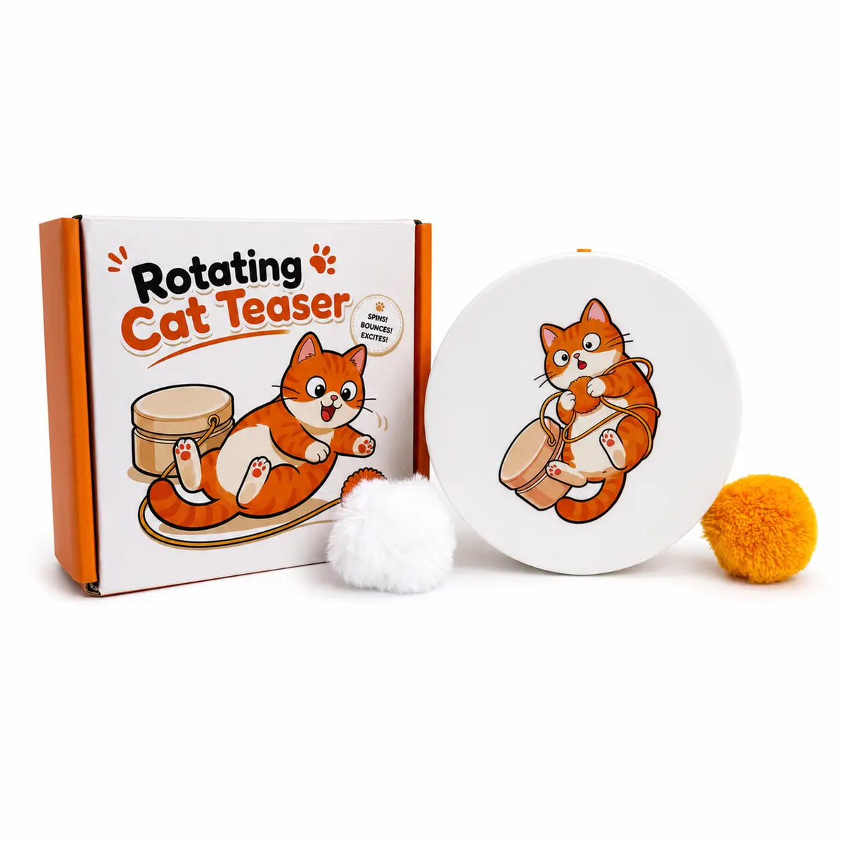 Engaging Smart Rotating Cat Teaser - Rechargeable Interactive Toy with 5 Exciting Play Modes, Touch Activation, and Versatile Mounting Options for Indoor Cats & Kittens