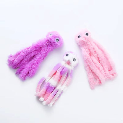 Cat Toy Cute Octopus Plush Toy Bite Resistant Teeth Interactive Play Pet Supplies