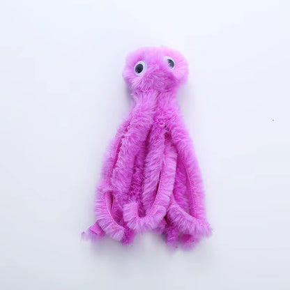 Cat Toy Cute Octopus Plush Toy Bite Resistant Teeth Interactive Play Pet Supplies